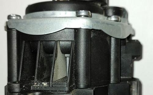 Boční pohled přepínacího ventilu