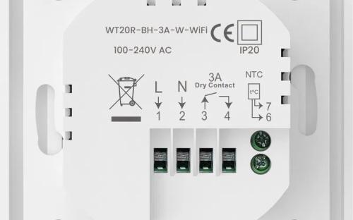 Wifi termostat AVATTO WT20R-BH - svorky
