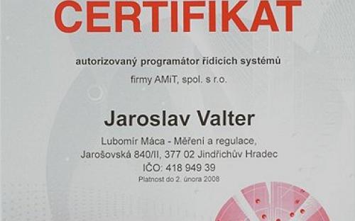 CERTIFIKÁT programátora 2006