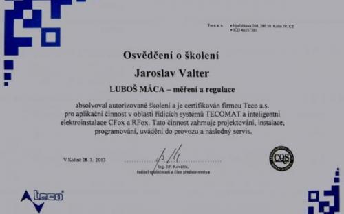 TECO certifikát