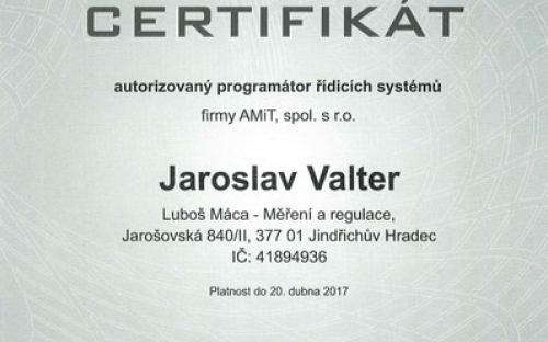 CERTIFIKÁT programátora 2015