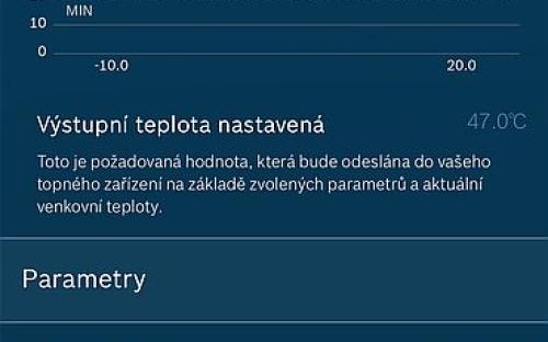 EasyControl - nastavení ekvitermní křivky