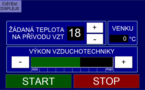 HMI pro vzduchotechniku