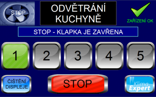 Odvětrání přípravny jídel