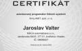 CERTIFIKÁT programátora 2021